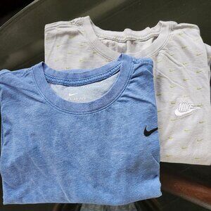 Nike Tee Shirts XXL Tall Blue and Gray Lot of 2